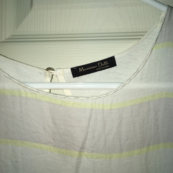 Massimo Dutti 100% Genuine Silk Blouse Gray Striped Top Italy - Picture 15 of 16